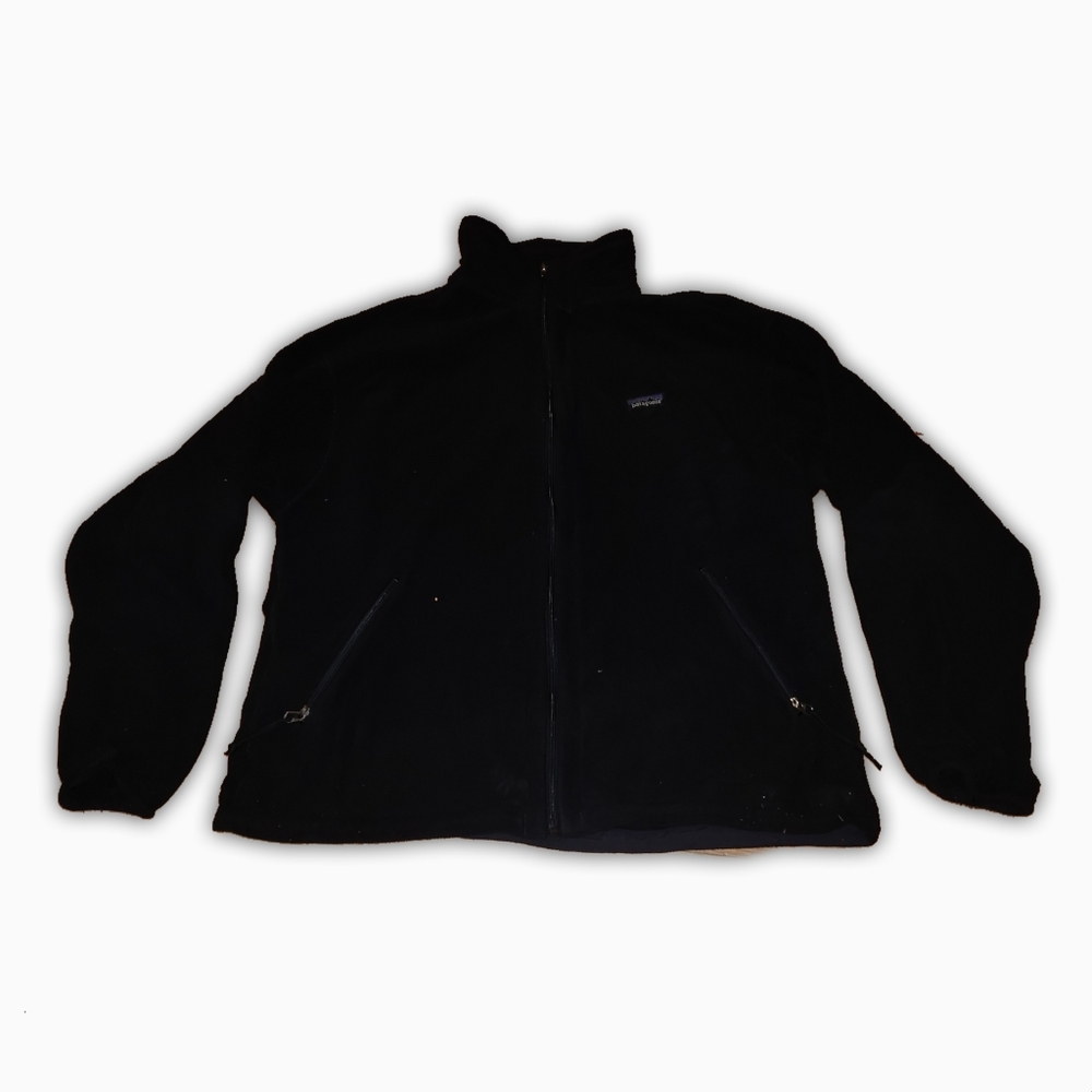 Patagonia Black Fleece Zip Up Jacket Size Large
